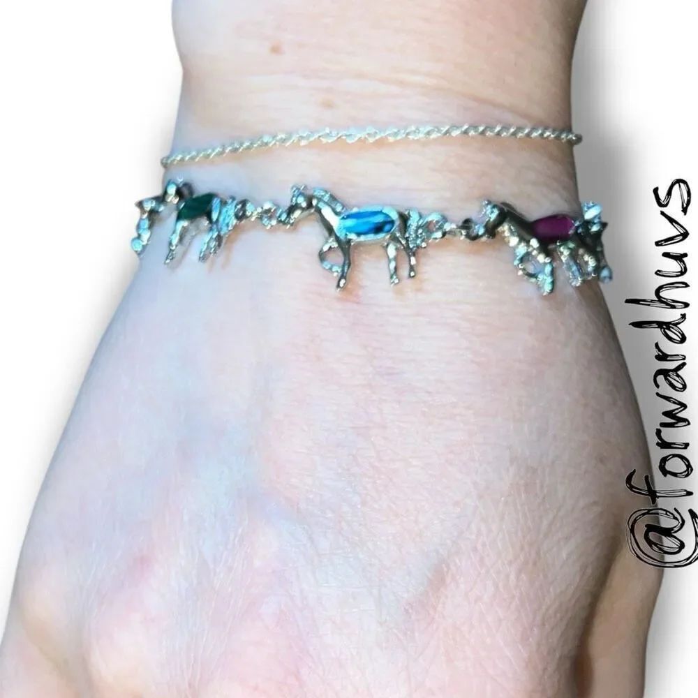 Bundle Sale 3 for $15 | Horse Link Bracelet Multicolor Inlay